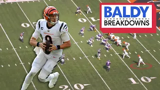 Breaking Down Joe Burrow's Performance vs. Minnesota | Baldy Breakdowns