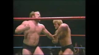Rematch between Buzz Sawyer and Paul Orndorff/Ole and Piper promo. GCW, June 1982.