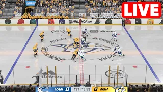 NHL LIVE🔴 Vancouver Canucks vs Nashville Predators | Game 3 - 26th April 2024 | NHL Full Match NHL24