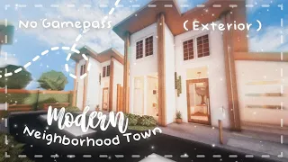 Roblox Bloxburg - No Gamepass Modern Neighborhood Town ( Exterior ) - Minami Oroi