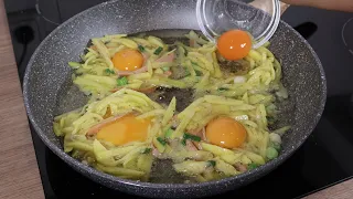 If you have Potatoes and Eggs make this Delicious Dinner! Easy, Fast and Tasty Recipe! ASMR.