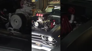 Blown ‘69 Chevelle Cold Start #chevelle #chevelless #shorts #shortvideo #shortsvideo #viral #views