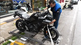 unboxing YAMAHA TRACER 9 black 2024