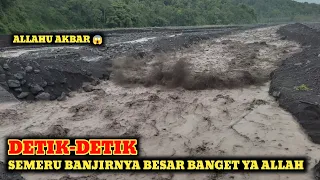 Detik-detik Menegangkan!!! Banjir Lahar Semeru Datang Sangat Besar Dan Sangat Cepat