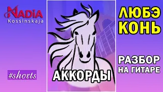 КОНЬ ЛЮБЭ АККОРДЫ на гитаре + мелодия Разбор Надия Косинская #shorts