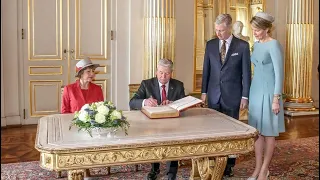 Belgian Royal Couple Welcomed On State Visit Of President Joachim Gauck & Daniela Schadt in Brussels