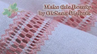 How to make lace embroidery for a towel