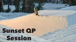 Snowboarder Magazine Sunset QuarterPipe Session || Woodward Tahoe