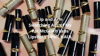 Lip and Arm Swatching ALL of My Pat McGrath Labs Lipsticks | PML HAUL