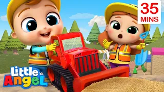 We Are Construction Workers + More Baby John Songs | Little Angel Nursery Rhymes