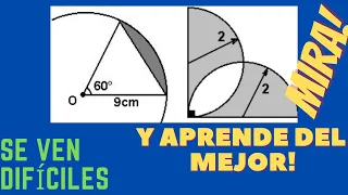 ✍ ÁREAS SOMBREADAS Circulares ⌚ [Ejercicios Resueltos] Paso a Paso