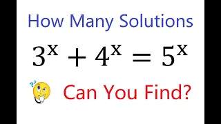 How to Solve the Exponential Equation? | Pythagorean Triple | Pythagorean | Solution | Math Olympiad