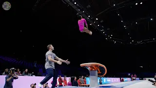 Simone Biles (USA) - Yurchenko Double Pike - Podium Training - 2023 World Championships Antwerp