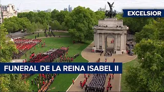 Cortejo fúnebre de la reina Isabel II llega al Arco de Wellington