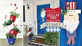 FUN Dollar Tree SUMMER DIYs | Porch DIYS | Summer DIY Daily Ep 3 | American DIYs