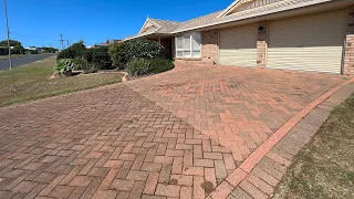 Removing YEARS of mould from paved driveway