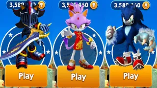 Sonic Dash - Werehog vs Lunar Blaze vs Sir Lancelot - All 50 Characters Unlocked