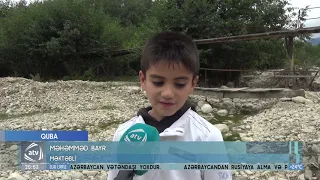 Qubada 3 kəndin şagirdlərini məktəbə aparan bərbad körpü