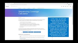 How to use the Illumina® Sequencing Coverage Calculator