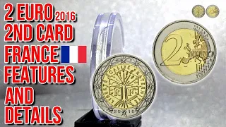 2 euro France 2016 | 2nd card | Feature and Details