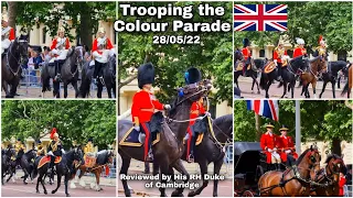 "Trooping the Colour" Marching to The Mall to Horse Guard Parade - 28th May 2022