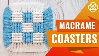 Two tone macrame coasters tutorial | Macrame Coasters DIY | Macrame coasters for beginners