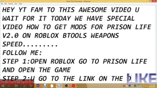 HOW TO HACK PRISON LIFE V2.0 ROBLOX .btool .weapons .ws. .jp .......