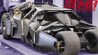 Running And Driving FULL METAL Batman Tumbler Tribute At SEMA 2022