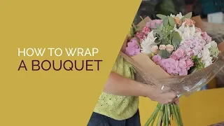 How to gift wrap a bouquet