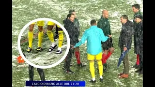 Villareal non voleva giocare sotto la neve, forti pressioni all'arbitro