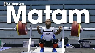 Bernardin Kingue Matam (69kg, France) Back Squats up to 220kg 2017 Europeans Training Hall