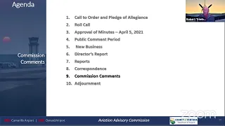 Airport Advisory Commission Meeting June 7, 2021