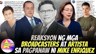 Reaksyon ng mga Broadcasters at Artista sa pagpanaw ni Mike Enriquez