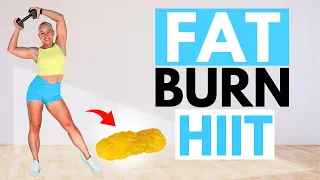 30 Min FAT BURNING HIIT WORKOUT with Weights [No Repeat]