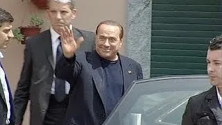 Former Italian Prime Minister Silvio Berlusconi completes first day of community service.