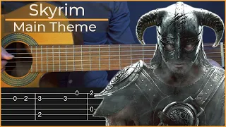 Skyrim Theme - Jeremy Soule (Simple Guitar Tab)