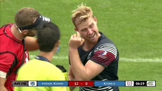 Hong Kong v Korea: Asia Rugby Men's Sevens Series Korea 7s