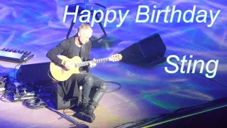 Sting-Happy Birthday(70th)at the end of the concert in Athens,Greece at  Odeon of Herodes -1-10-2021