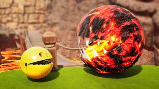 Pacman VS Lava Monster in an Ancient Abandoned City