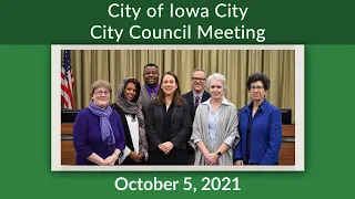 Iowa City City Council Meeting of October 5, 2021