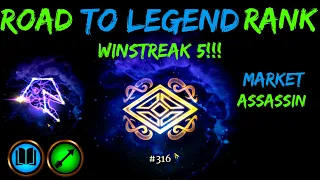 Road to LEGEND RANK! Market Assassin |  TES legends