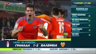 Granada CF vs Valencia CF 1-2 All Goals and Highlights {21/2/2016}