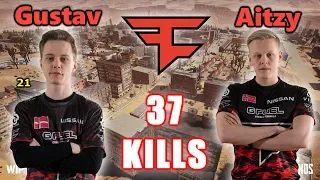 FaZe Gustav & Aitzy - 37 KILLS - AUG+Mini14 - SQUADS - PUBG