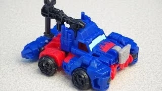 TRANSFORMERS 4 OPTIMUS PRIME CONSTRUCTBOTS DINOBOT RIDERS BUILD PLAYSET VIDEO TOY REVIEW