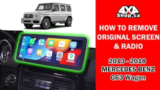 How to remove original screen and radio for Mercedes Benz G63 Wagon Apple CarPlay Android Auto