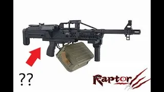 The Raptor PKP Pecheng Airsoft Bullpup Machine Gun LMG HMG (build & first look + shooting)