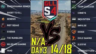 GLL PUBG Season 4 Regional Finals Day 3 NA - 14of18 | FULL MATCH