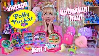 Vintage Polly Pocket unboxing/ haul part 1 - 90s girl toys