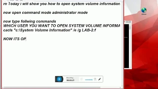 How to open system volume information folder on windows !!!!!!!!!!!!!!!!!!!