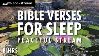 PEACEFUL STREAM 4K | 100+ Bible Verses For Sleep with Relaxing Nature Sounds